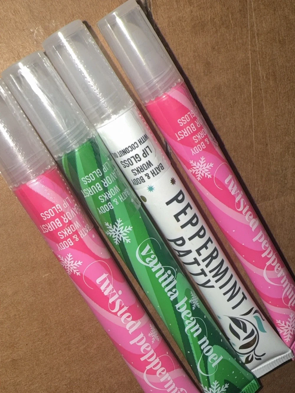 Bath and Body Works Holiday Lip Glosses - Includes 4 - Brand New and Sealed